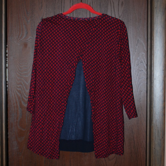 Michael Kors Split Back Zipper Top - L - Picture 2 of 7